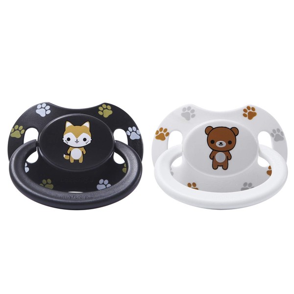 LittleForBig Bigshield Generation-II Adult Sized Pacifier Printed Set- Black Fox