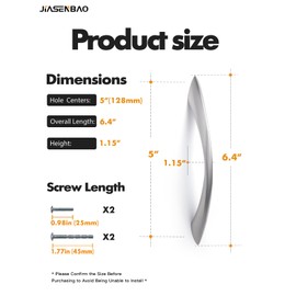 JIASENBAO Brushed Nickel Cabinet Pulls 5 Inch Arch Twisted Silver Handles Drawer Kitchen Cupboard Bathroom Dresser Cabinet Hardware Zinc Alloy 20 Pack