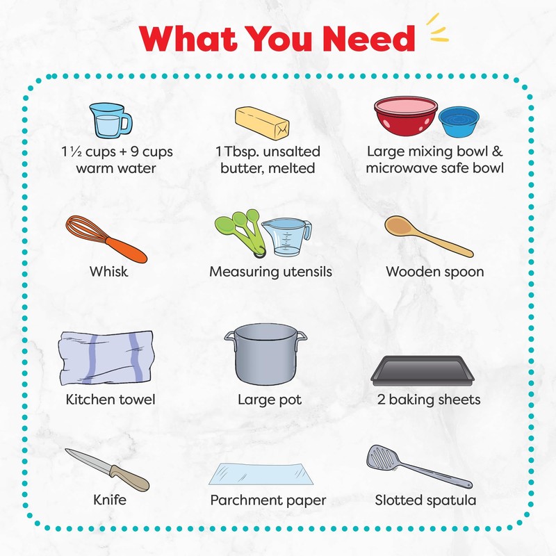 Baketivity Kids Baking Set, Meal Cooking Party Supply Kit for
