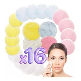 Almohadillas Desmaquillantes Reutilizables Microfibra 16pz F