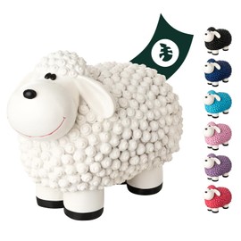 VERDOBA Mini Decorative Sheep for the Garden, Weatherproof - White Decorative Sheep Molly - Garden Figure Sheep Garden Decoration Outdoor Decorative Figures (White)