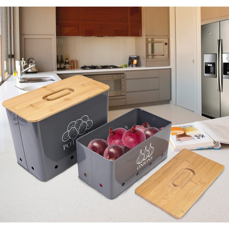Gdfjiy Potato Onion Kitchen Storage Canisters,Storage Bin For Kitchen 2