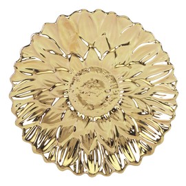 Certified International Gold Coast Sunflower 8.5" 3-D Salad/Dessert Plates,Set of 4