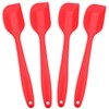 Silicone Spatula 4-piece Set, Heat-Resistant Non-stick Rubber Spatulas with Stainless