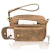 Leather Wrist Bag for Unisex Made of Cowhide Leather 21-