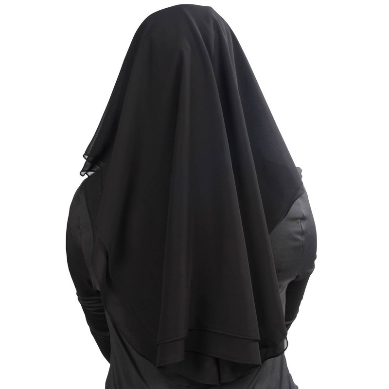 MyBatua 3 Layers Saudi Niqab In Breathable Black Georgette, Wholesale