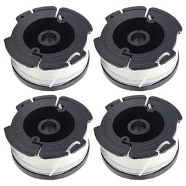 QKEINV 4Pcs Spool Trimmer Spool & Line Compatible with Black Decker, Replacement Spool for Reflex Strimmer AF-100 ST5530-GB GLC3630L20-GB STC1820PC-GB BESTA530-GB BESTA525-GB