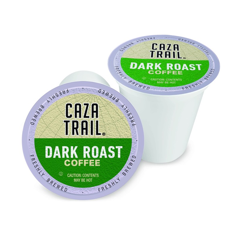 Caza Trail Coffee Pods, Dark Roast, Single Serve (Pack of