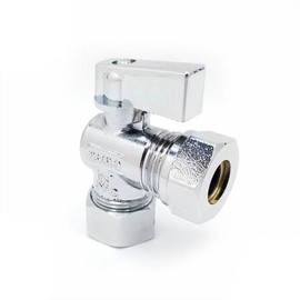 GULUANT Replacement 5/8 Inch Comp x 1/2 Inch Slip Joint Quarter Turn Brass Angle Stop Valve for PrimeX 82161