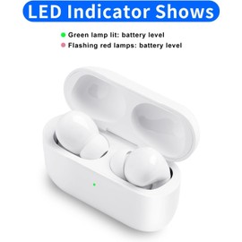 Chillyfar Wireless Charging Case for Air Pods Pro Charging Case Replacement, Compatible with Air Pod Pro 1st & 2nd Generation Charger Cases Bluetooth Pairing Sync Button (to USB-C)