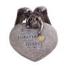 Pacific Giftware PT Weeping Winged Angel Heart Rock Polyresin Decorative