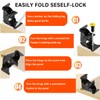 Folding Brackets Black, 0-180 Degrees Self-Lock Hinge with Screws for