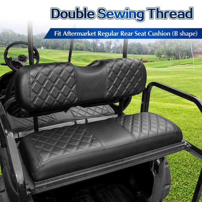 NOKINS 4PCS Golf Cart P Diamond Seat Covers Kit,Front and