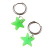 80s Retro Neon Acrylic Star Earrings - Vibrant Fluorescent Hoop