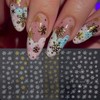 5 Sheets Snowflake Nail Art Stickers Decals Christmas Nail Stickers
