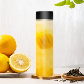 6Pcs 400ml /13.5Oz Plastic Juice Bottles, Empty Reusable Bottles with Caps, Funnel and Brush Clear Plastic Water Bottle Storage Bottles Smoothie Bottle for Storing Homemade Beverages, Milk, Water