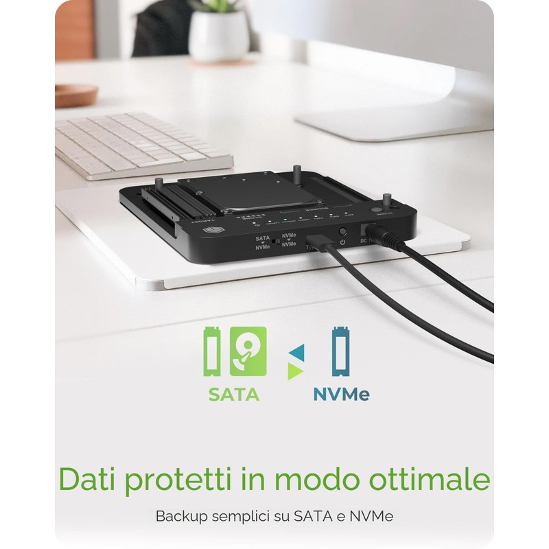 ICY BOX DockingStation per M.2 NVMe e SATA SSD/HDD (USB
