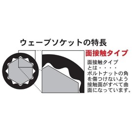 Suekage Tool Pro-Auto 141140 Wave Socket, Hex Angle, 0.6 x Insertion Angle: 0.5 inches (12.7 mm)