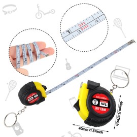 Mootycapa 40 Pcs Mini Screwdriver Keychain Tape Measure Keychains Set Mens Gift Bulk Retractable for Adult Xmas Tool Birthday Party