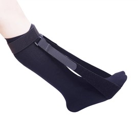 OR8 Wellness Night Sock Brace Compression Sleeve, Heel Support and Arch Support for Plantar Fasciitis, Achilles Tendonitis, Runner’s Cramps, Tight Calves, Foot Care for Men and Women Black