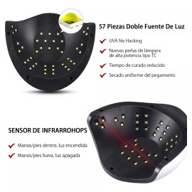 Ktmouw Lampara Para Uñas Lámpara Uv Led 150w Profesional+kit Básico