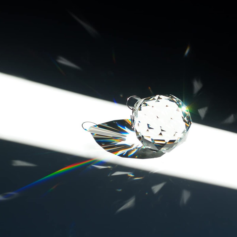 GOLDENHAITAI クリスタルボールプリズム サンキャッチャー 20個 30mm ハンギングクリスタルペンダント 窓の装飾用 クリア