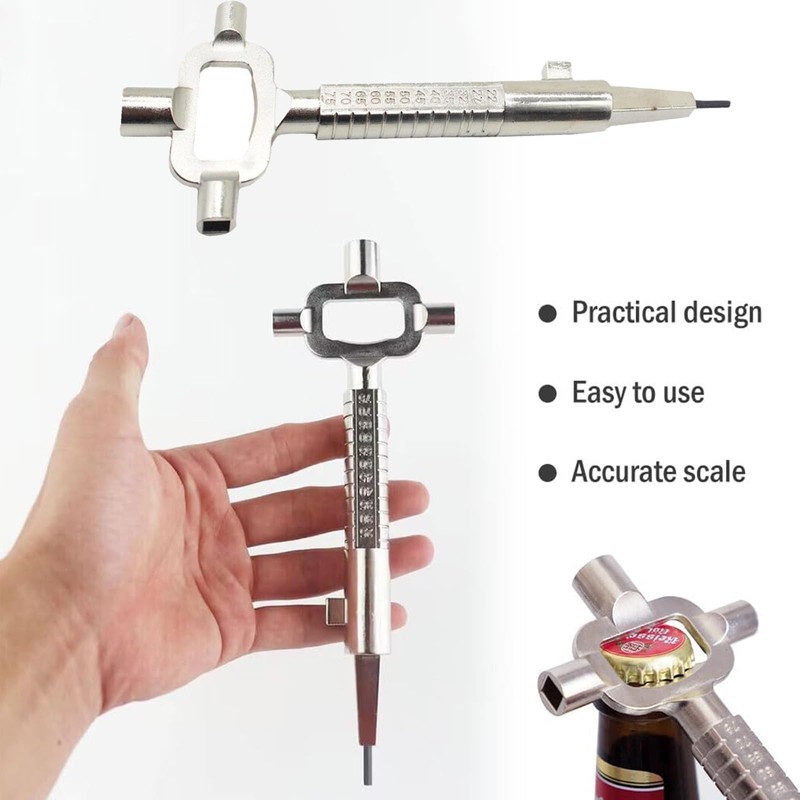 Hinapan 1 Piece Architect Key with Measuring Scale, Universal Construction