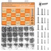 Zmbroll 960pcs Laptop Notebook Computer Screws 304 Stainless Steel Countersunk