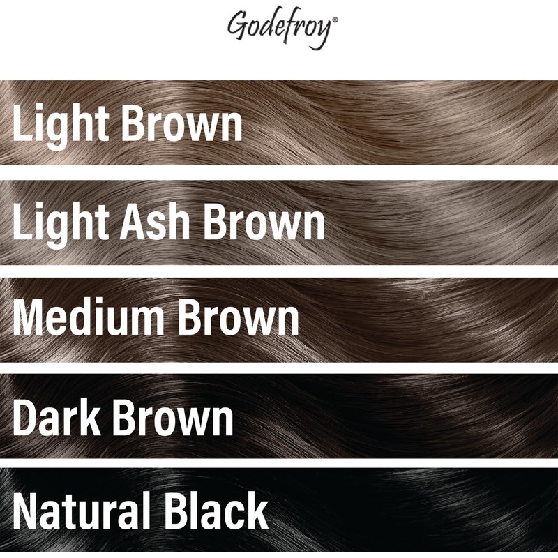 Godefroy Hair Color Tint Kit for 100% Gray Coverage, Light