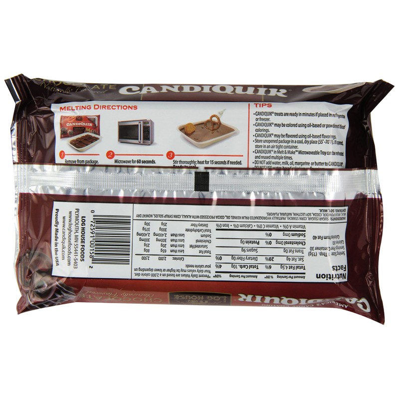 Log House Chocolate Candiquik, 16-Ounce Packages (Pack of 6)