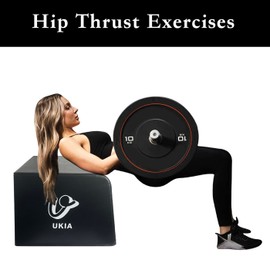 UKIA Multi-Functional Hip & Glute Training Bench - Hip Thrust Bench Machine - Booty Sprout, Step Ups, Push-ups, Box Squats and Weightlifting for Total Body Workout Equipment.