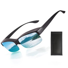 VUEECLAT Polarized Sunglasses for Men & Women - Fit Over Glasses with TAC Lenses & Unbreakable PC Frame for Driving, Golf, Fishing, Outdoor Sports - Lightweight Protective Eyewear