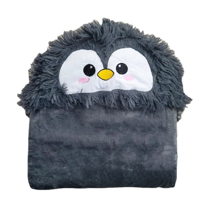 iyoimono Grey Penguin Gift for Women Portable Blanket Penguin Gifts