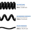 deleyCON PREMIUM 2m (6.6 ft) jack spiral cable - 90°