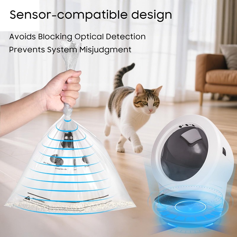 90 Pack Cat Litter Box Robot 4 and 3 Waste