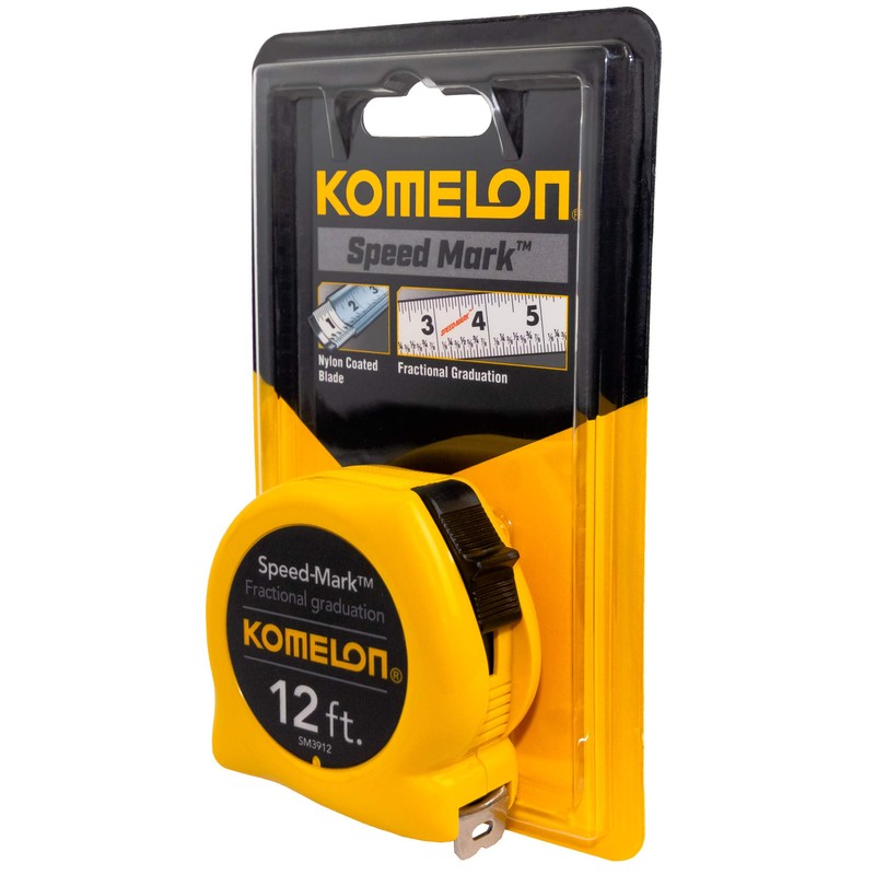 Komelon SM3912 Speed Mark Acrylic Coated Steel Blade Tape Measure