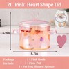 2L Pink Glass Simmer Pot, 2000ml/2.2Qt/68oz, Glass Pots for Cooking