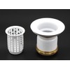Westbrass Junior Basket Style Bar Sink Strainer, Powder Coat White,
