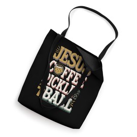 Jesus Coffee Pickleball Funny Faith Design Tote Bag