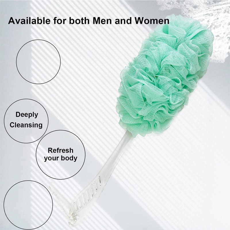 PPHAO - Bath Loofahs on a Stick for Men -