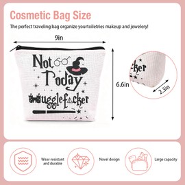 niudewo Funny Magic Wizard Cosmetic Bag Not Today Makeup Bag Pouch Birthday Christmas Gifts for Women Girl Sister Friends