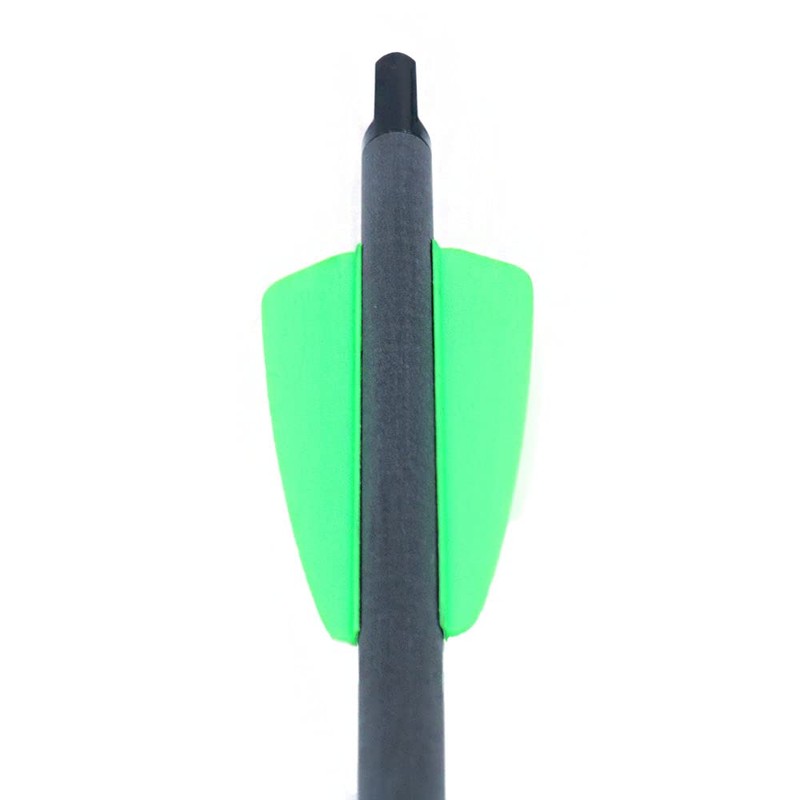 ANCLLO 12pcs 7.5Inch Green Feather Pure Carbon Bolt, 2 Inch