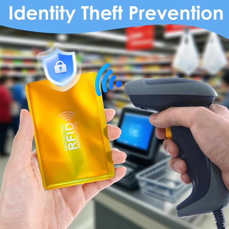 10pcs RFID Blocking Sleeves,Credit Card Protector Colorful Identity Theft Protection