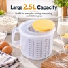 2.5L Measuring Mixing Bowl with Lid for Baking – Transparent
