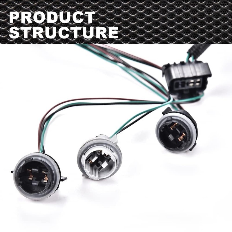 CNNELL Tail Light Wiring Harness Compatible with 2007-2014 Chevy Silverado