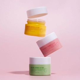 W7 W7 Sweet Dreams Overnight Lip Mask Trio - Strawberry, Apple & Grapefruit Flavor Gift Set - Vitamin E, Aloe Vera and Grape Seed Oil - For Hydrated, Full Looking & Irresistible Lips