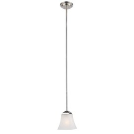 Design House 587709 Torino Traditional Indoor Light Dimmable with Snow Glass, Pendant, Satin Nickel