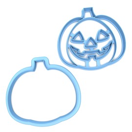 Sweet Prints Inc Set of 2 Jack-O-Lantern (cut-through) Cookie Cutter - Dishwasher Safe (Small: 3")