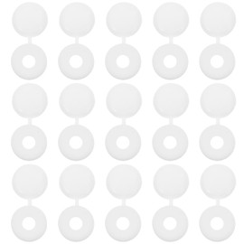 Baluue Screw Cover Caps 200pcs Fold Screw Snap Covers Plastic Hinged Screw Cover Cap Cover for Furniture Hardware Screws Caps for Screw Head White Snap Button