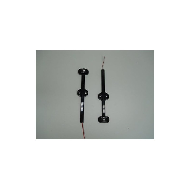 1 Pair Tecniq Red/Amber Trailer Fender Marker Light Black case